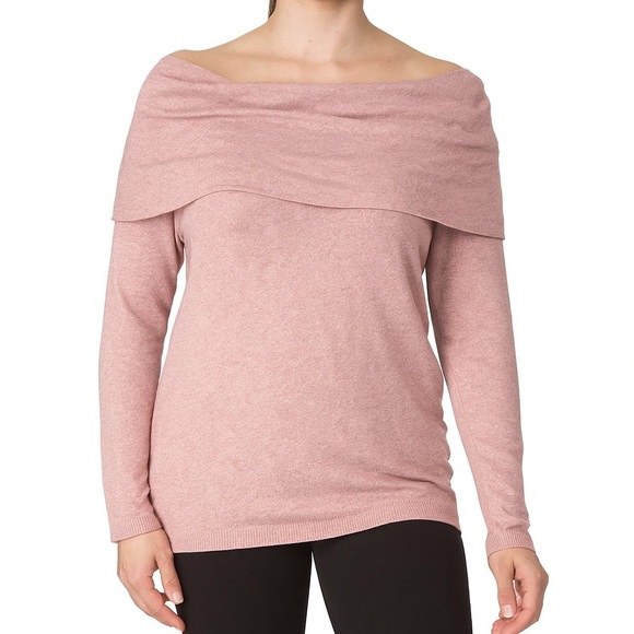 Ruby Moon Blush Off-Shoulder Sweater - Picture 1 of 7